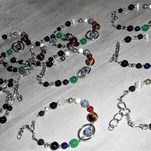 Galaxy Bracelets - Four (4) available Handmade with polished stones